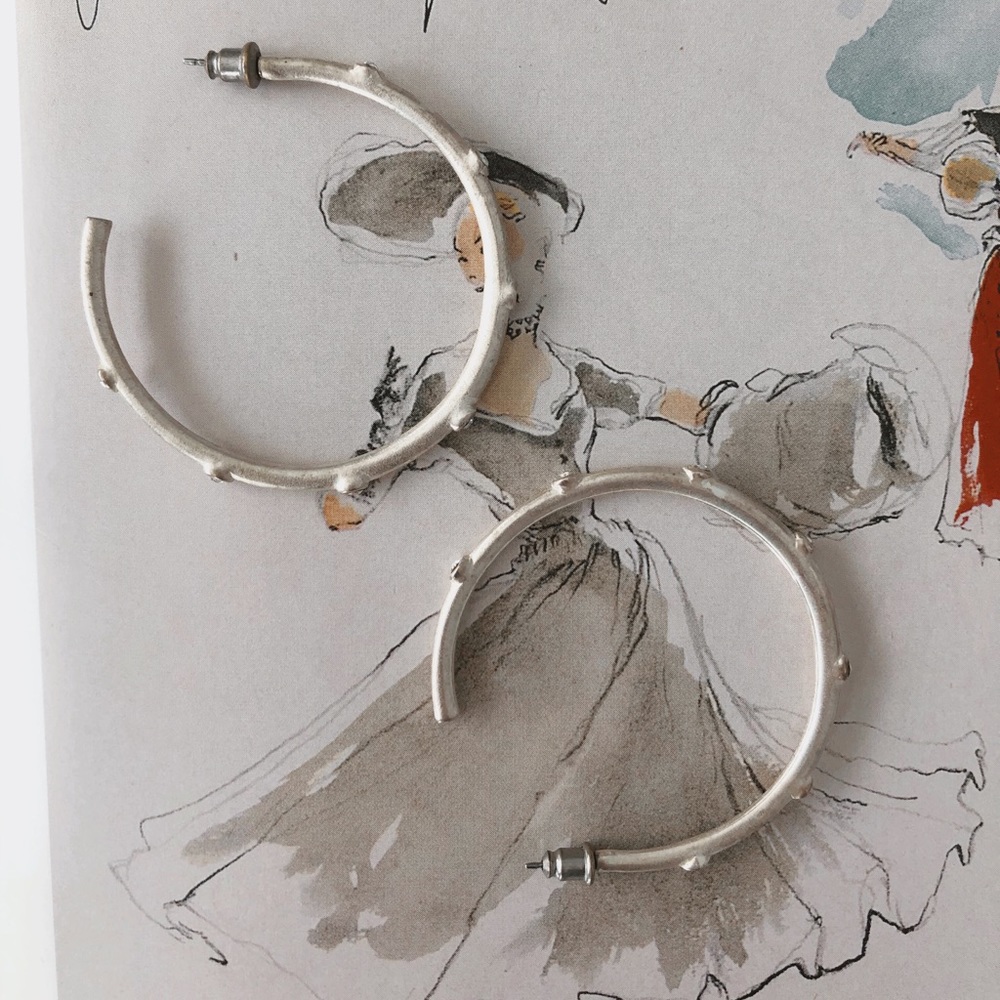 Foxy Originals Large Silver Hoop Earrings
